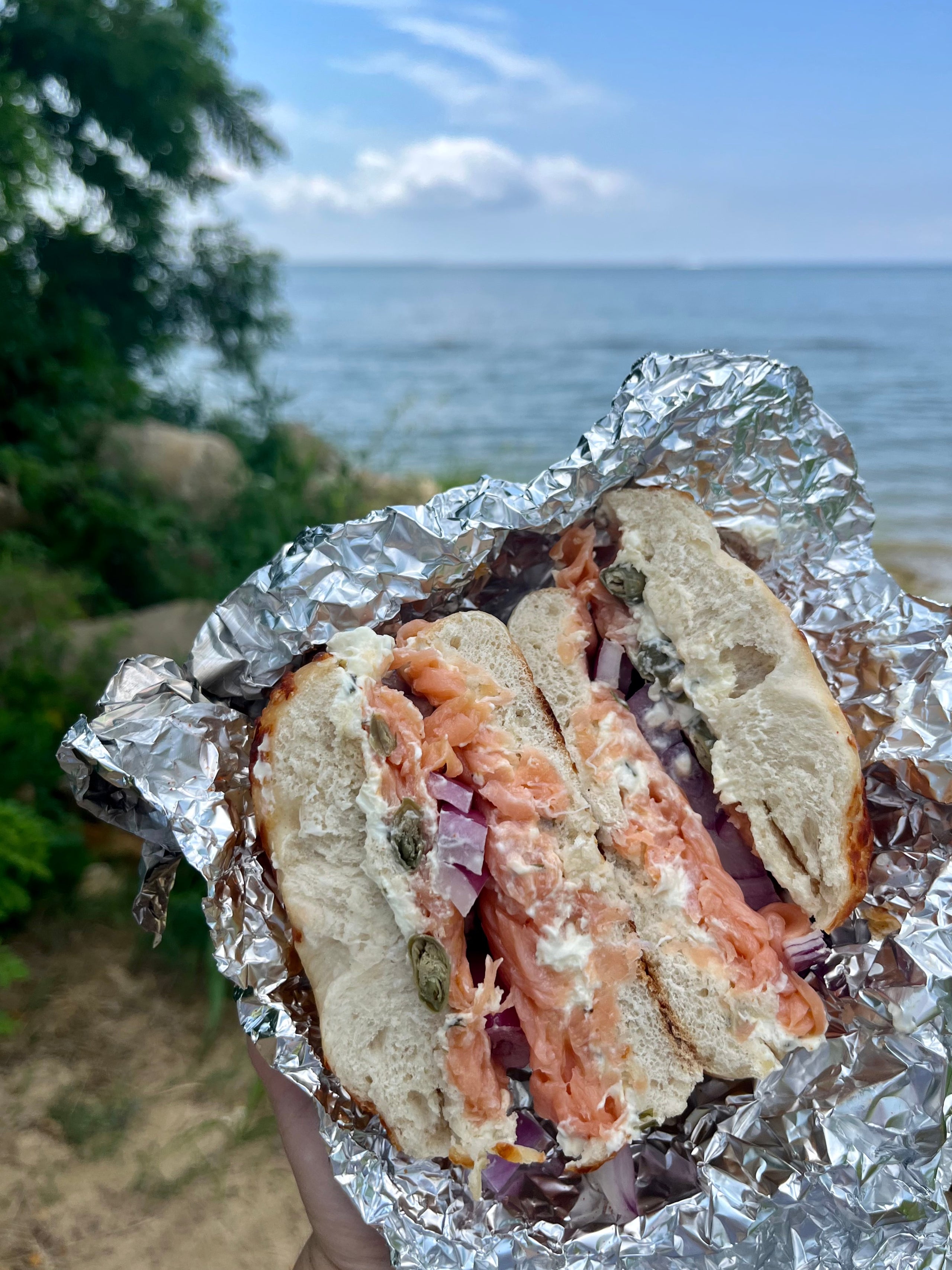 Specials Smoked Salmon Lox Bagel Kent Point Marina & Seafood